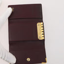 CARTIER Key Case Leather 10 Set Bordeaux Auth CB199-6