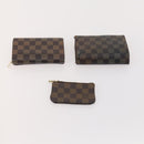 LOUIS VUITTON Damier Ebene Wallet 10 Set LV Auth CB202-14