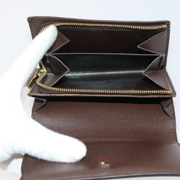 LOUIS VUITTON Damier Ebene Wallet 10 Set LV Auth CB202