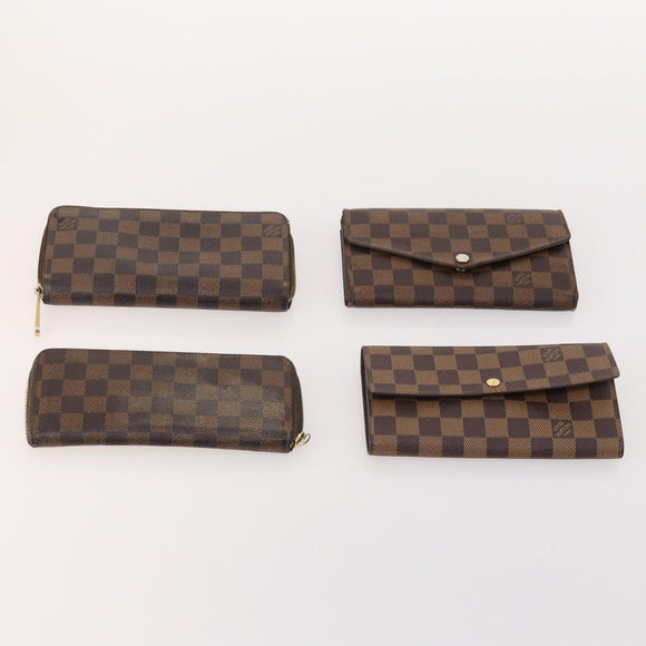 LOUIS VUITTON Damier Ebene Wallet 10 Set LV Auth CB202