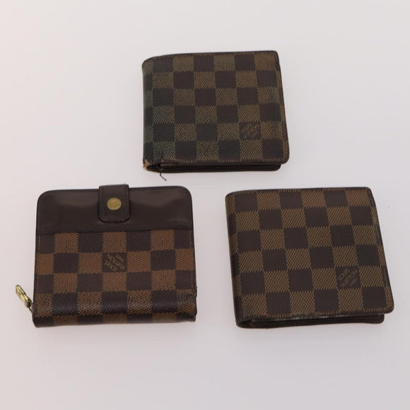 LOUIS VUITTON Damier Ebene Wallet 10 Set LV Auth CB202