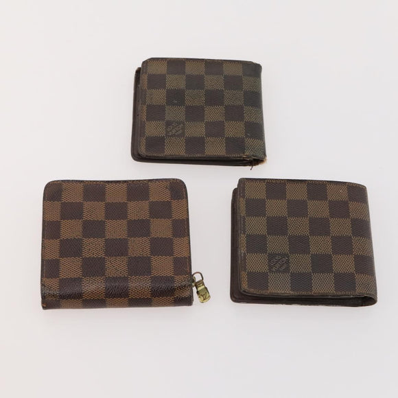 LOUIS VUITTON Damier Ebene Wallet 10 Set LV Auth CB202