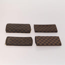 LOUIS VUITTON Damier Ebene Wallet 10 Set LV Auth CB202-3