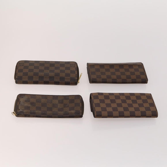 LOUIS VUITTON Damier Ebene Wallet 10 Set LV Auth CB202