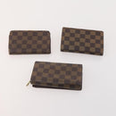 LOUIS VUITTON Damier Ebene Azur Graffit Wallet 10 Set LV Auth CB207-16