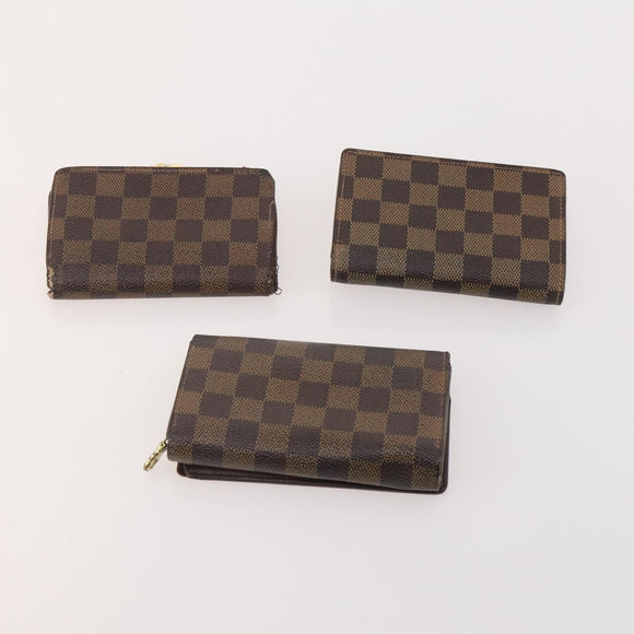 LOUIS VUITTON Damier Ebene Azur Graffit Wallet 10 Set LV Auth CB207