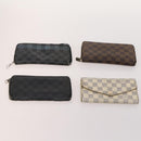 LOUIS VUITTON Damier Ebene Azur Graffit Wallet 10 Set LV Auth CB207-2