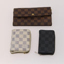 LOUIS VUITTON Damier Ebene Azur Graffit Wallet 10 Set LV Auth CB207-23