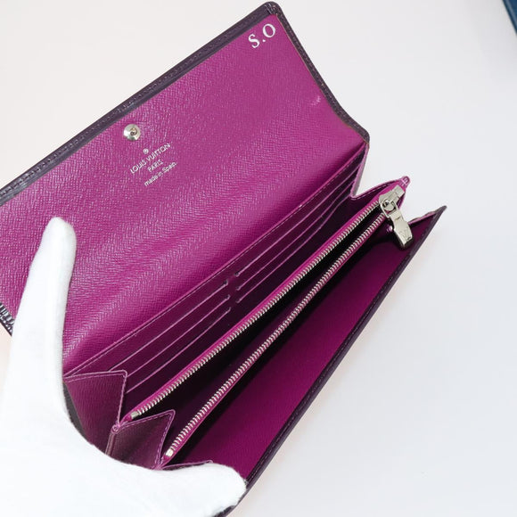 LOUIS VUITTON Epi Wallet 10 Set Black Red blue LV Auth CB208