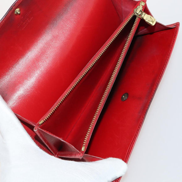 LOUIS VUITTON Epi Wallet 10 Set Black Red blue LV Auth CB208