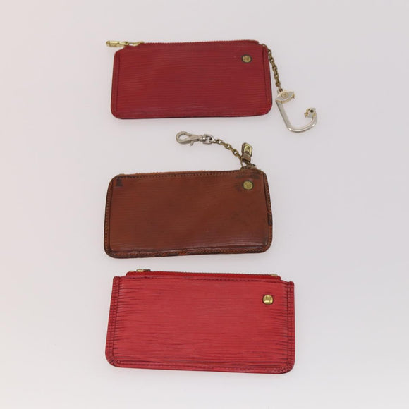 LOUIS VUITTON Epi Wallet 10 Set Black Red blue LV Auth CB208
