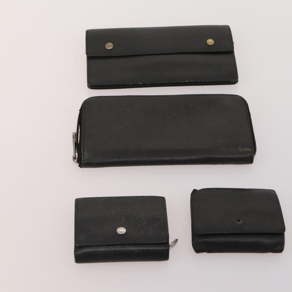 LOUIS VUITTON Taiga Wallet 10 Set Epicea Ardoise LV Auth CB209