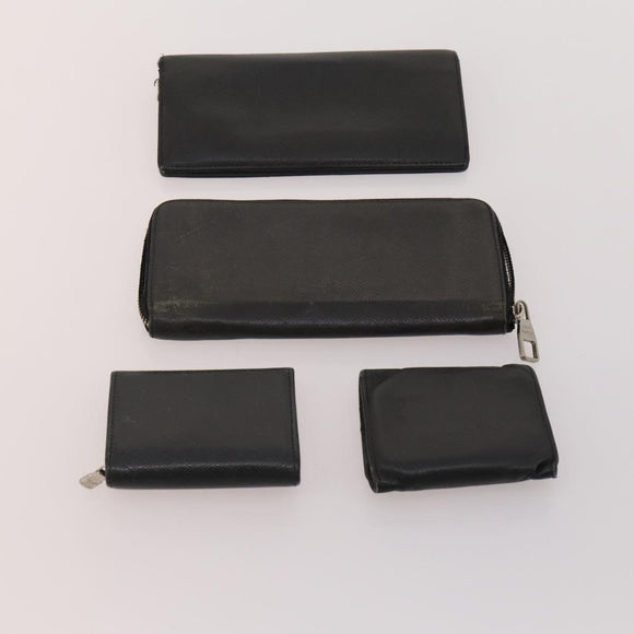 LOUIS VUITTON Taiga Wallet 10 Set Epicea Ardoise LV Auth CB209