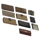 GUCCI GG Canvas Guccissima Wallet Leather 10 Set Beige Black Navy Auth CB211-1