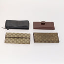 GUCCI GG Canvas Guccissima Wallet Leather 10 Set Beige Black Navy Auth CB211-12