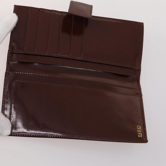 GUCCI GG Canvas Guccissima Wallet Leather 10 Set Beige Black Navy Auth CB211