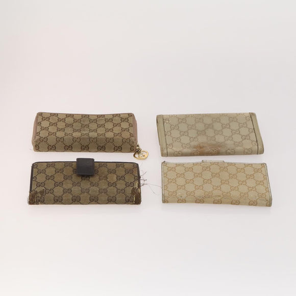 GUCCI GG Canvas Guccissima Geldbörse Leder 10er-Set Beige Schwarz Rot Auth CB212