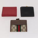 GUCCI GG Canvas Guccissima Geldbörse Leder 10er-Set Beige Schwarz Rot Auth CB212-22