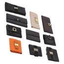 Salvatore Ferragamo Gancini Geldbörse Leder 10er Set Schwarz Beige Orange Auth CB214-1