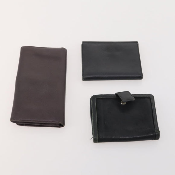 Salvatore Ferragamo Gancini Geldbörse Leder 10er Set Schwarz Beige Orange Auth CB214