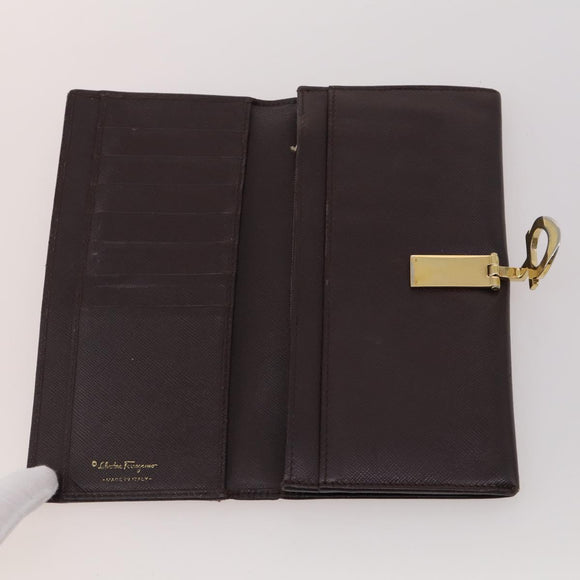 Salvatore Ferragamo Gancini Geldbörse Leder 10er Set Schwarz Beige Orange Auth CB214