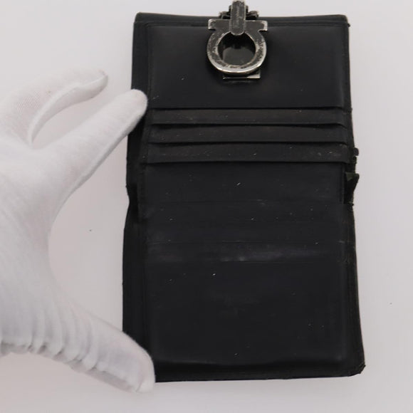 Salvatore Ferragamo Gancini Geldbörse Leder 10er Set Schwarz Beige Orange Auth CB214