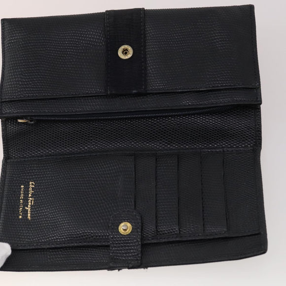 Salvatore Ferragamo Gancini Geldbörse Leder 10er Set Schwarz Beige Orange Auth CB214