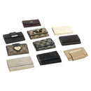 GUCCI GG Canvas Key Case Leather 10 Set Beige Black white Auth CB216-1