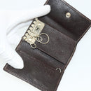GUCCI GG Canvas Key Case Leather 10 Set Beige Black white Auth CB216-10