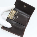 GUCCI GG Canvas Key Case Leather 10 Set Beige Black white Auth CB216-11