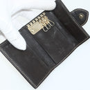 GUCCI GG Canvas Key Case Leather 10 Set Beige Black white Auth CB216-4