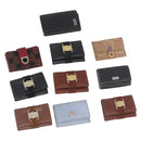 Salvatore Ferragamo Key Case Leather 10 Set Black Light Blue Brown Auth CB218-1
