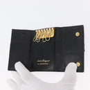 Salvatore Ferragamo Key Case Leather 10 Set Black Light Blue Brown Auth CB218-13