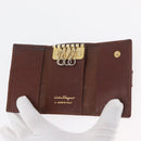 Salvatore Ferragamo Key Case Leather 10 Set Black Light Blue Brown Auth CB218-15