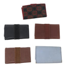 Salvatore Ferragamo Key Case Leather 10 Set Black Light Blue Brown Auth CB218-3