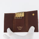 Salvatore Ferragamo Key Case Leather 10 Set Black Light Blue Brown Auth CB218-5