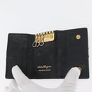Salvatore Ferragamo Key Case Leather 10 Set Black Light Blue Brown Auth CB218-7