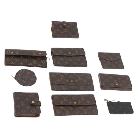 LOUIS VUITTON Monogram Wallet 10 Set LV Auth CB226