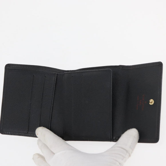 LOUIS VUITTON Epi Wallet 10 Set Black Red yellow LV Auth CB233