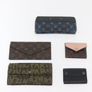 LOUIS VUITTON Monogram Graffiti Wallet 10 Set Khaki Yellow black LV Auth CB234-11