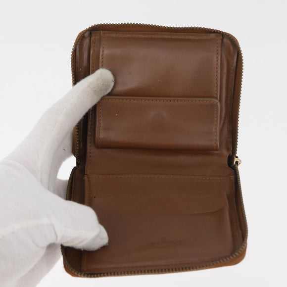LOUIS VUITTON Monogram Vernis Wallet 10 Set Bronze Amarante Perle LV Auth CB235