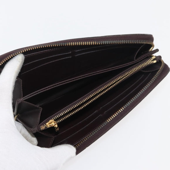 LOUIS VUITTON Monogram Vernis Wallet 10 Set Bronze Amarante Perle LV Auth CB235
