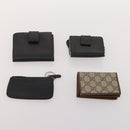 GUCCI GG Canvas Micro GG Guccissima Portemonnee Leer 10 Stuks Beige Zwart Auth CB236-19