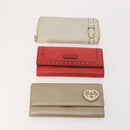 GUCCI GG Canvas Micro GG Guccissima Portemonnee Leer 10 Stuks Beige Zwart Auth CB236-2