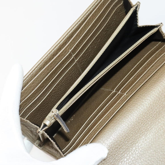 GUCCI GG Canvas Micro GG Guccissima Portemonnee Leer 10 Stuks Beige Zwart Auth CB236