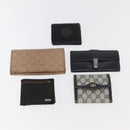 GUCCI GG Canvas Guccissima Wallet Leather 10 Set Beige Black Navy Auth CB237-2