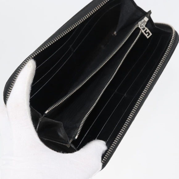 FENDI Zucca Canvas Wallet 10 Set Black Brown Auth CB239
