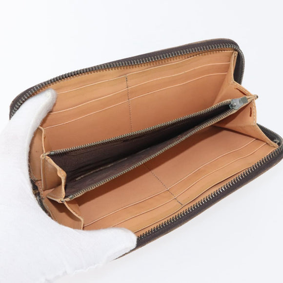 FENDI Zucca Canvas Wallet 10 Set Black Brown Auth CB239