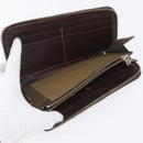 FENDI Zucca Canvas Wallet 10 Set Black Brown Auth CB239-7