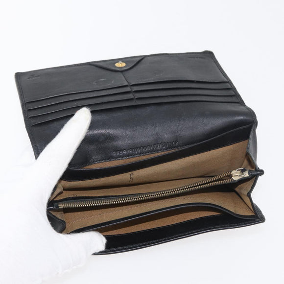 FENDI Zucca Canvas Wallet 10 Set Black Brown Auth CB239